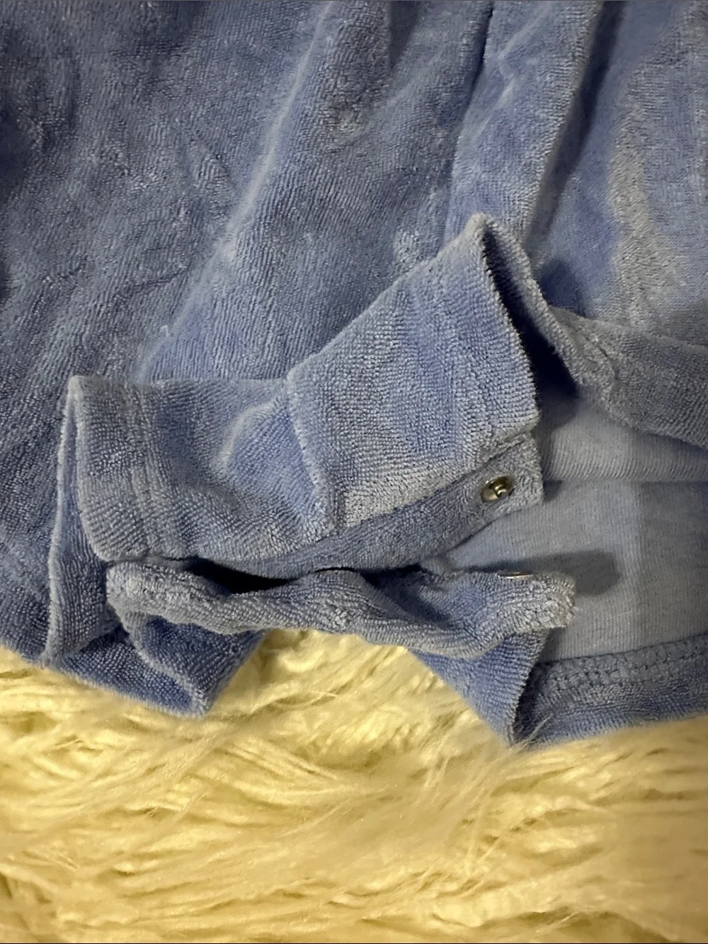 GAP Blue Terry Romper with Rainbow Patch